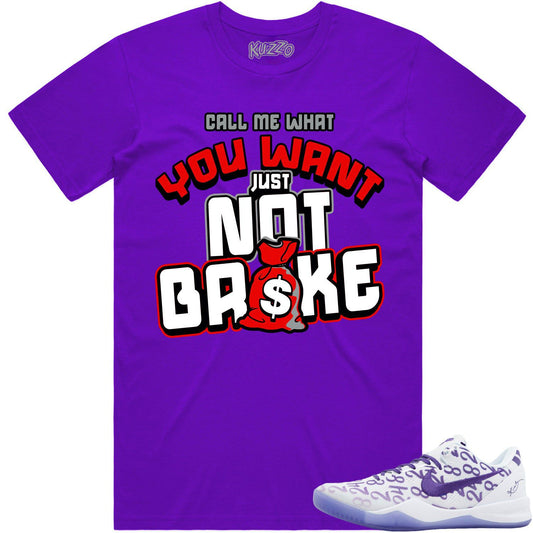 Kobe 8 Court Purple 8s Shirt - Sneaker Tees - Red Not Broke