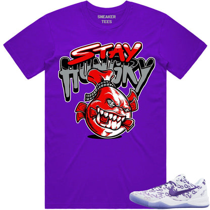 Kobe 8 Court Purple 8s Shirt - Sneaker Tees - Stay Hungry