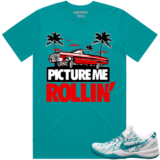 Kobe 8 Protro Radiant Emerald 8s Shirt - Kobe Sneaker Tees - Red Picture