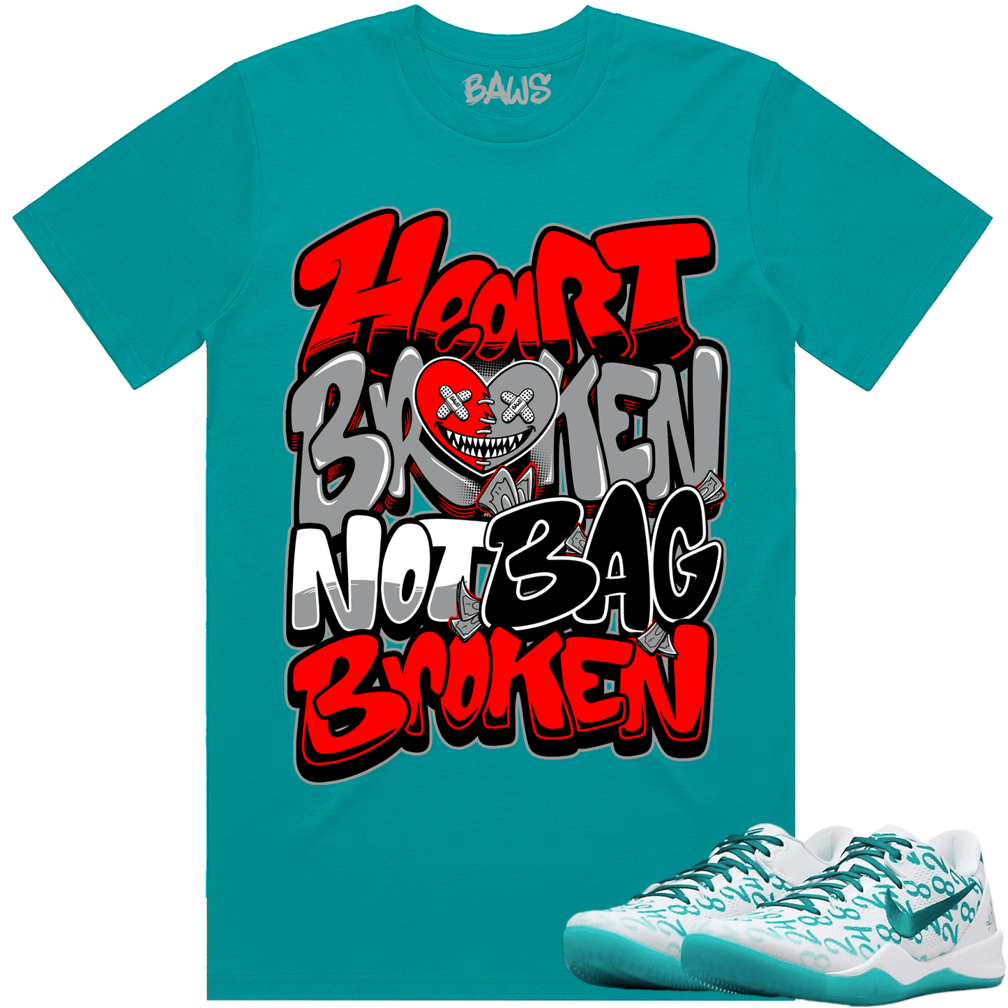 Kobe 8 Protro Radiant Emerald Shirt - Heart Broken