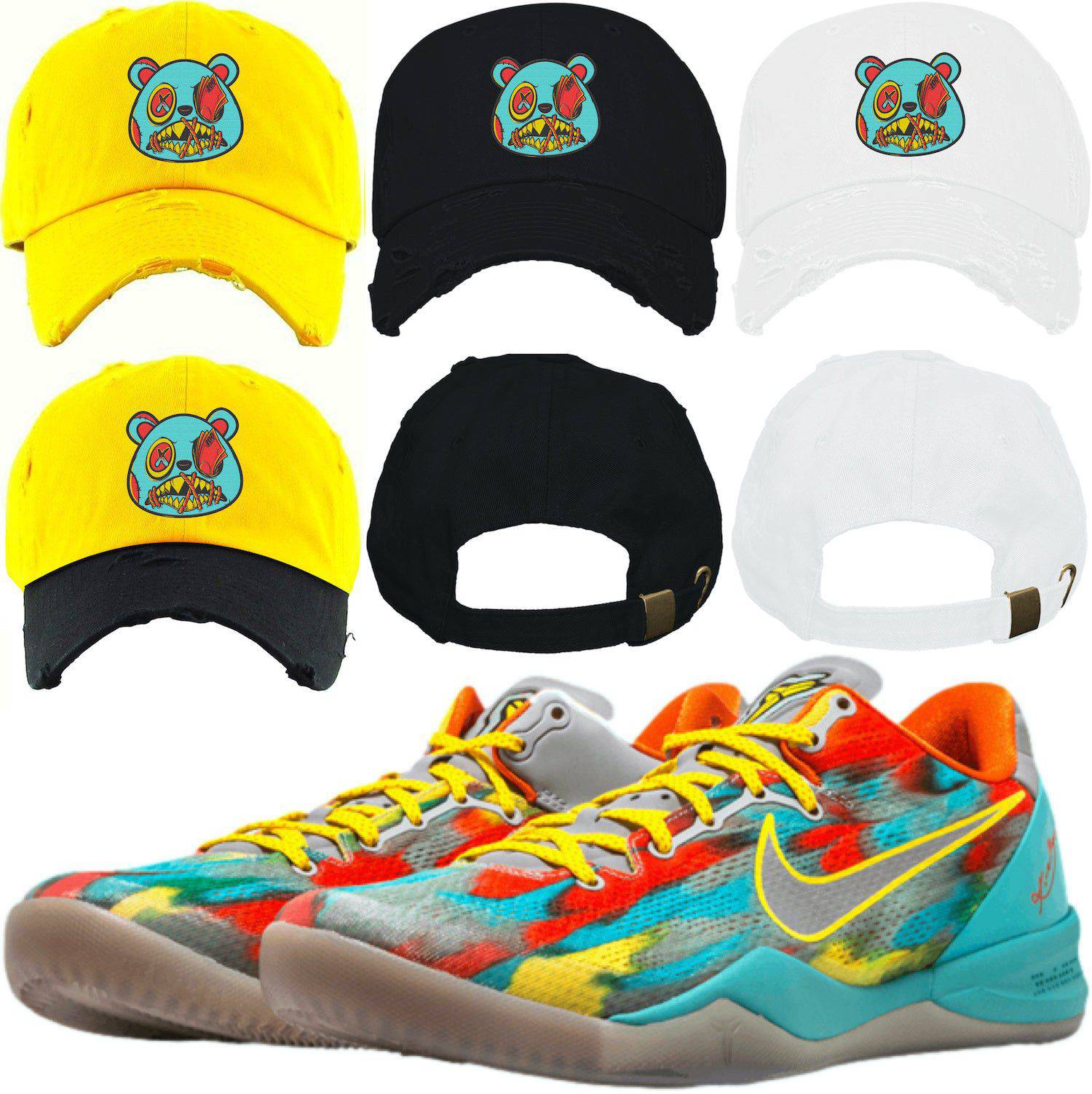 Kobe 8 Venice Beach 8s Dad Hats - Venice Money Talks Baws