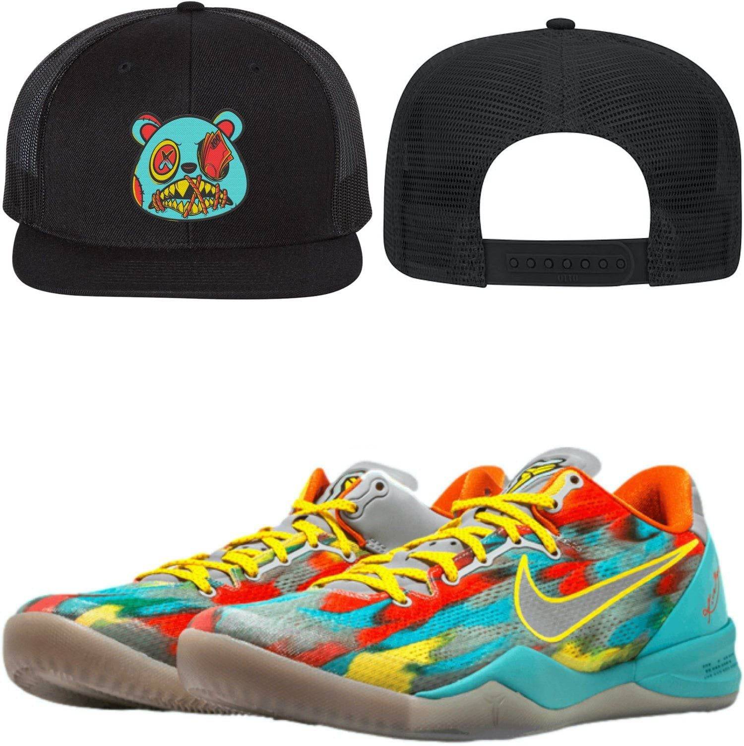 Kobe 8 Venice Beach 8s Flat Brim Trucker Hats - Venice Money Talks Baws