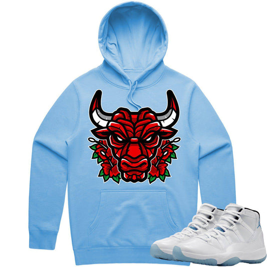 Legend Blue 11s Hoodie to Match - Columbia 11s Hoodie - Bully Roses