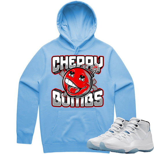 Legend Blue 11s Hoodie to Match - Columbia 11s Hoodie - Cherry Bombs