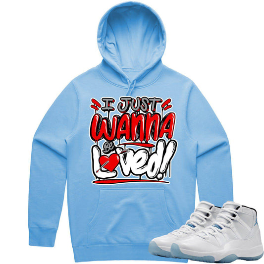 Legend Blue 11s Hoodie to Match - Columbia 11s Hoodie - Loved