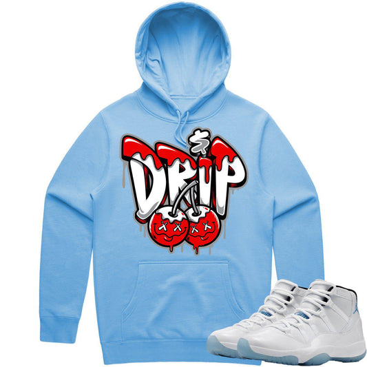 Legend Blue 11s Hoodie to Match - Columbia 11s Hoodie - Money Drip