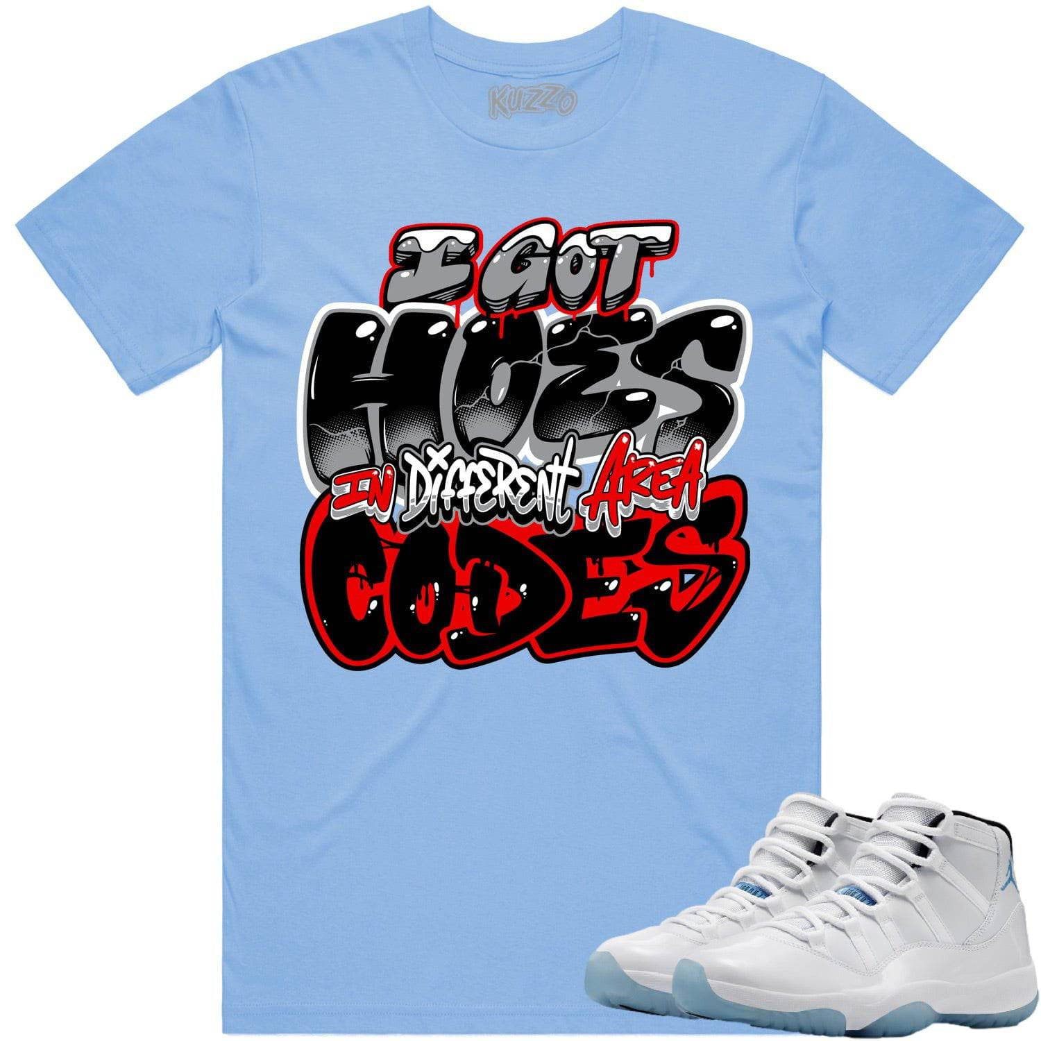 Legend Blue 11s Shirt - Jordan Retro 11 Columbia Shirt - Area Codes