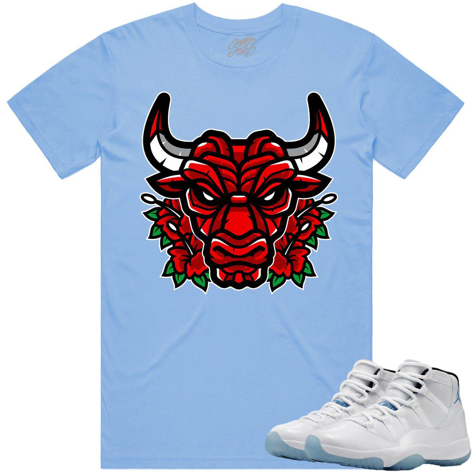 Legend Blue 11s Shirt - Jordan Retro 11 Columbia Shirt - Bully Roses