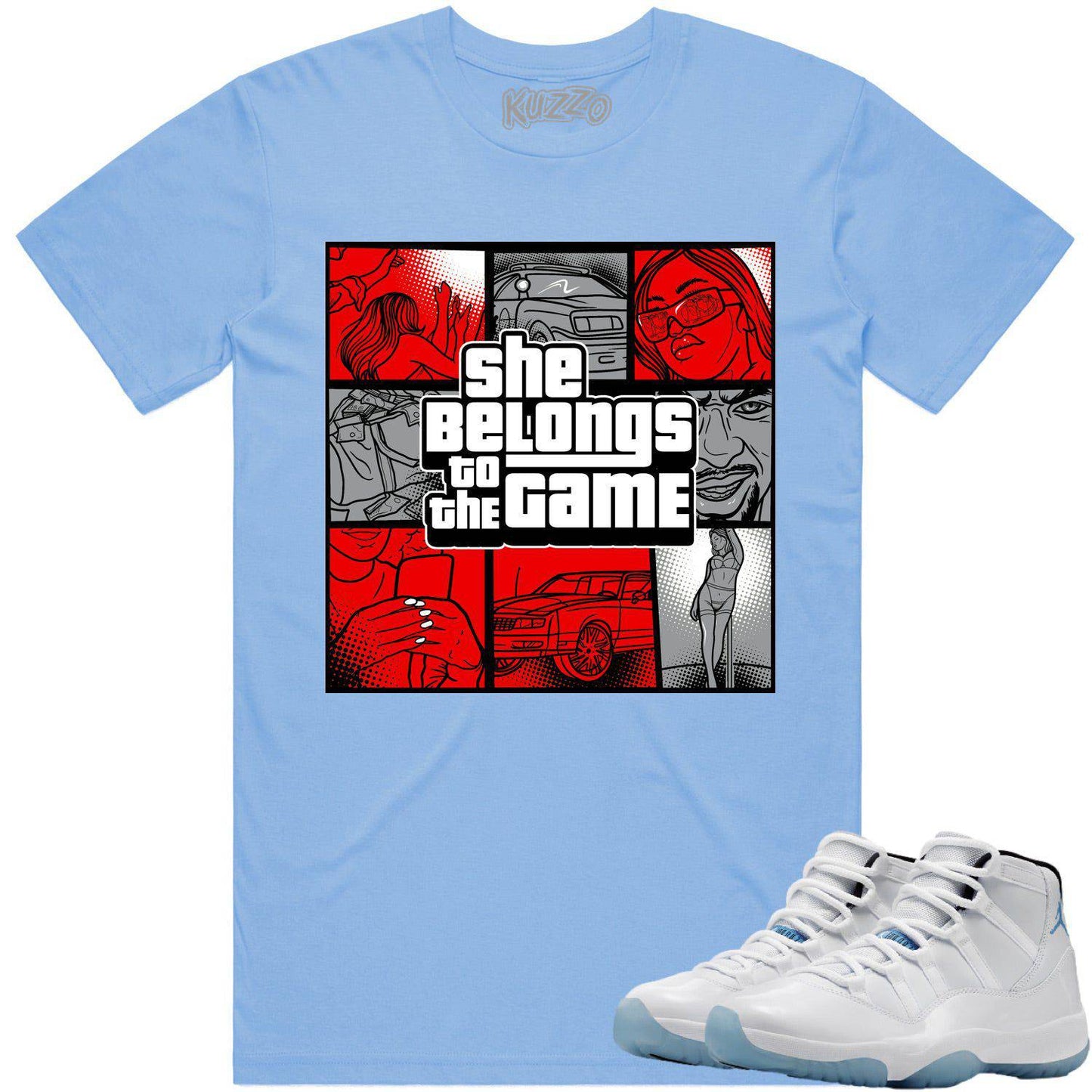 Legend Blue 11s Shirt - Jordan Retro 11 Columbia Shirt - Game