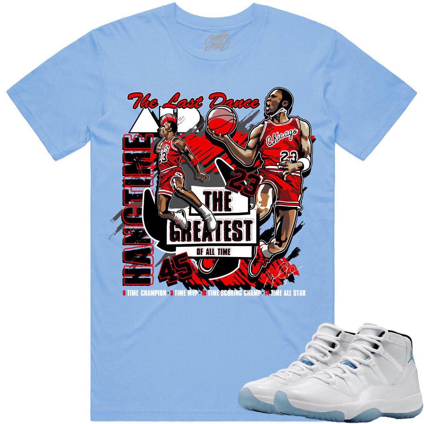 Legend Blue 11s Shirt - Jordan Retro 11 Columbia Shirt - Hangtime