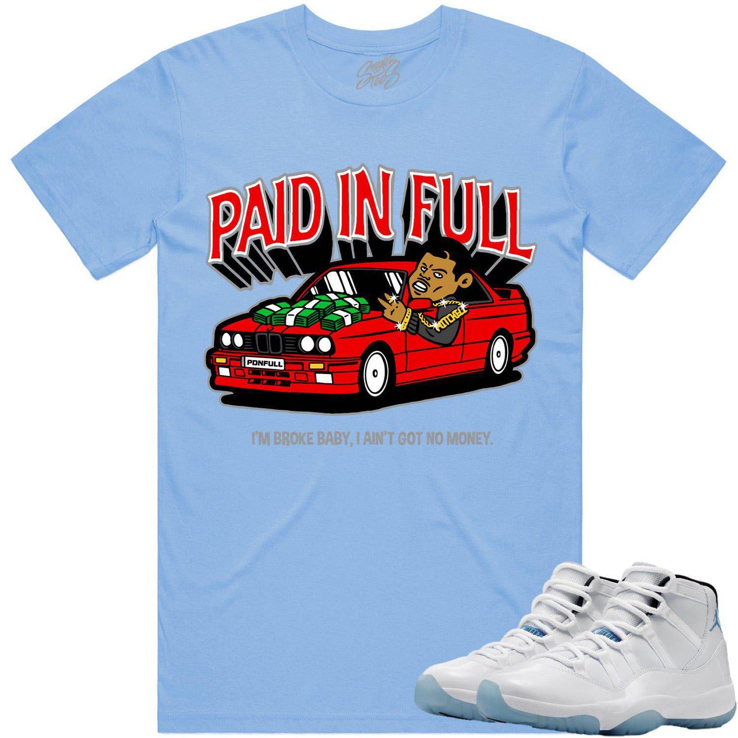 Legend Blue 11s Shirt - Jordan Retro 11 Columbia Shirt - Paid