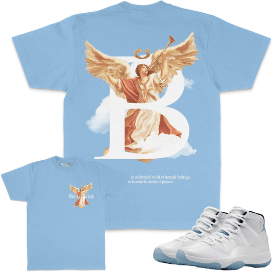 Legend Blue 11s Shirts - Columbia 11s Low Sneaker Tees - Be of God