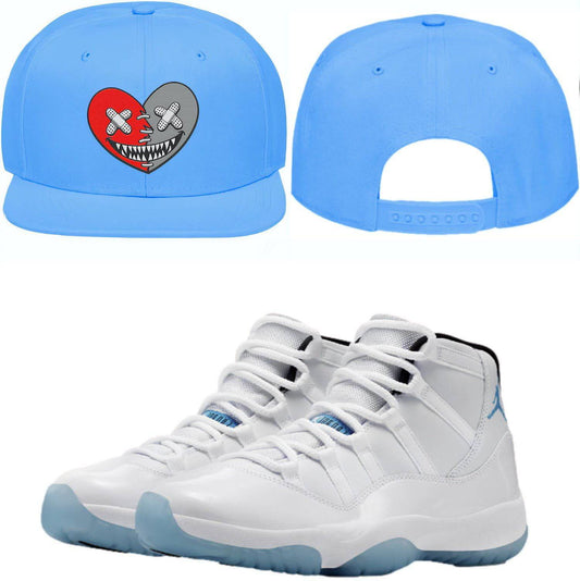 Legend Blue 11s Snapback Hat to Match - Heart