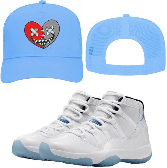 Legend Blue 11s Trucker Hats to Match - Heart Baws