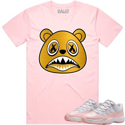 Legend Pink 11s Shirt - Jordan 11 Low Pink Sneaker Tees - Baws Bear