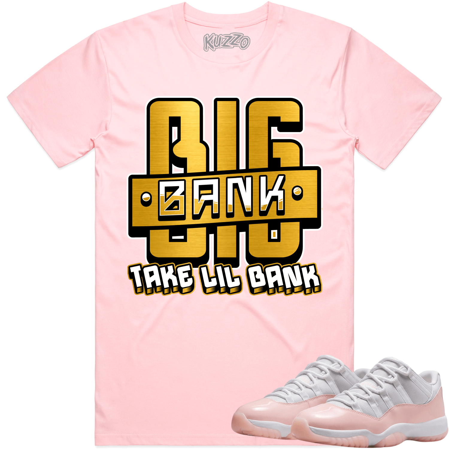 Legend Pink 11s Shirt - Jordan 11 Low Pink Sneaker Tees - Big Bank