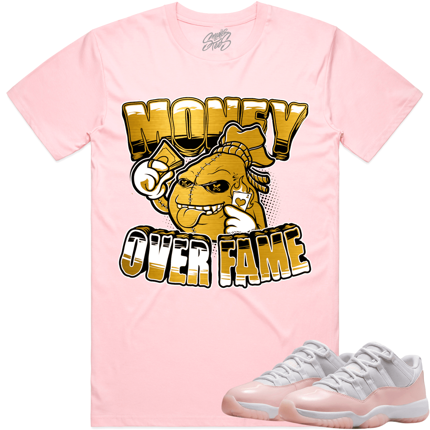 Legend Pink 11s Shirt - Jordan 11 Low Pink Sneaker Tees - Money Fame