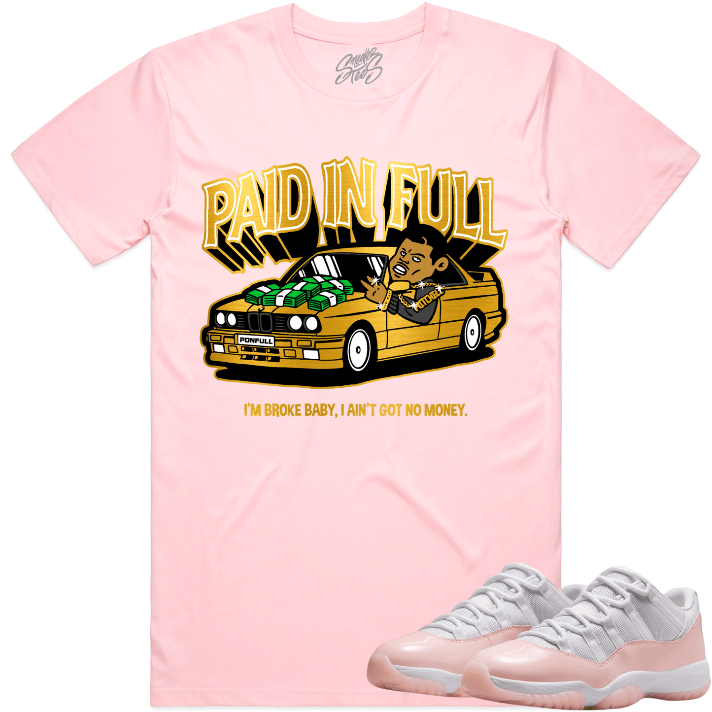 Legend Pink 11s Shirt - Jordan 11 Low Pink Sneaker Tees - Paid