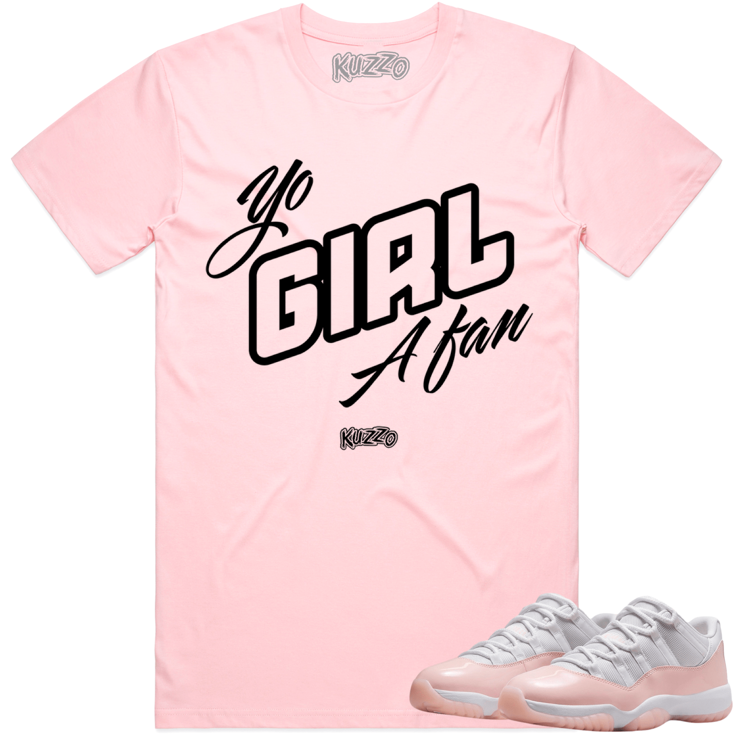 Legend Pink 11s Shirt - Jordan 11 Low Pink Sneaker Tees - Yo Girl