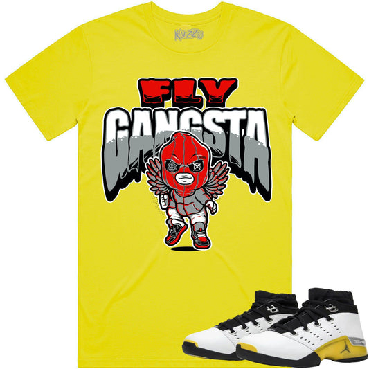 Lightning 17s Shirts - Jordan 17 Lightning Sneaker Tees - Fly Gangsta