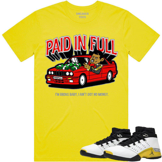 Lightning 17s Shirts - Jordan 17 Lightning Sneaker Tees - Paid