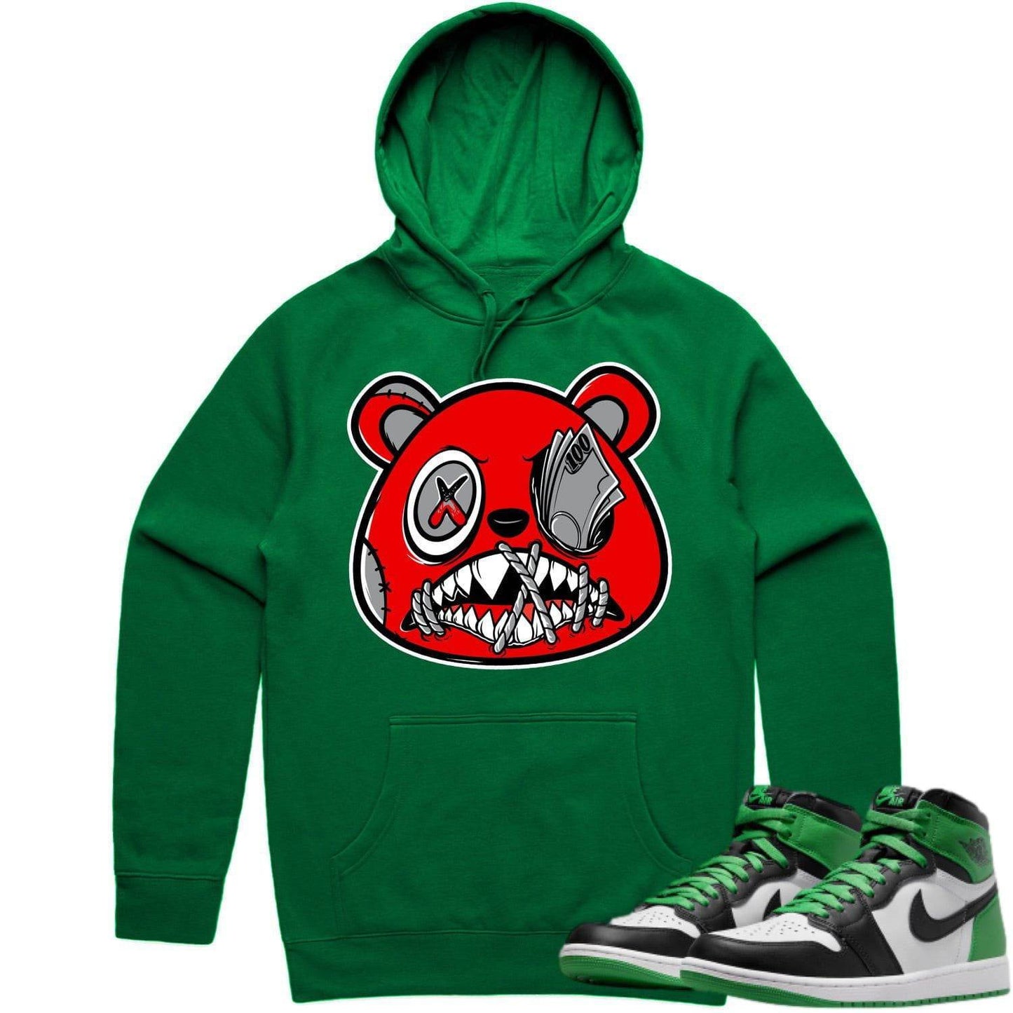 Lucky Green 1s Hoodie - Jordan 1 Lucky Green Hoodie - Money Talks 