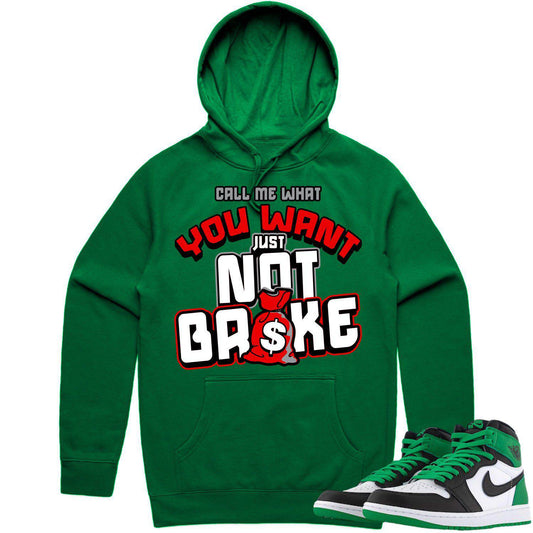 Lucky Green 1s Hoodie - Jordan 1 Lucky Green Hoodie - Red Not Broke