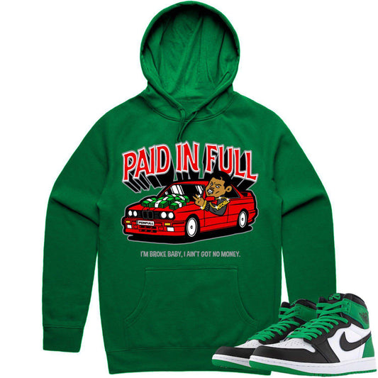 Lucky Green 1s Hoodie - Jordan 1 Lucky Green Hoodie - Red Paid