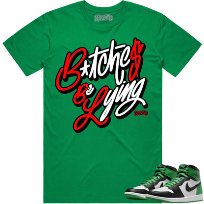 Lucky Green 1s Shirt - Jordan Retro 1 Lucky Green Shirt - Red BBL