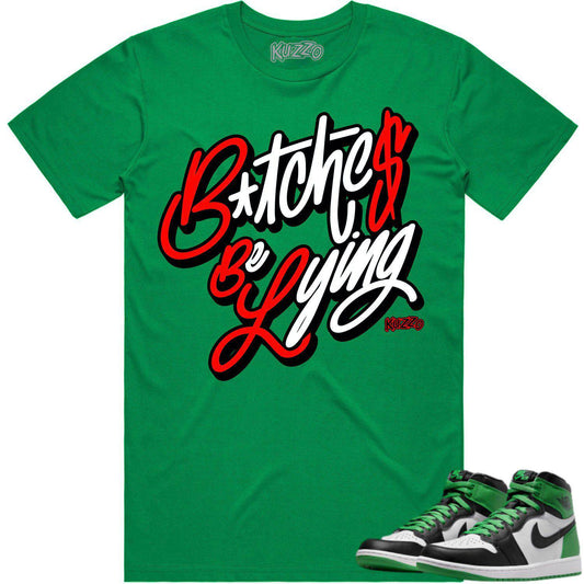 Lucky Green 1s Shirt - Jordan Retro 1 Lucky Green Shirt - Red BBL