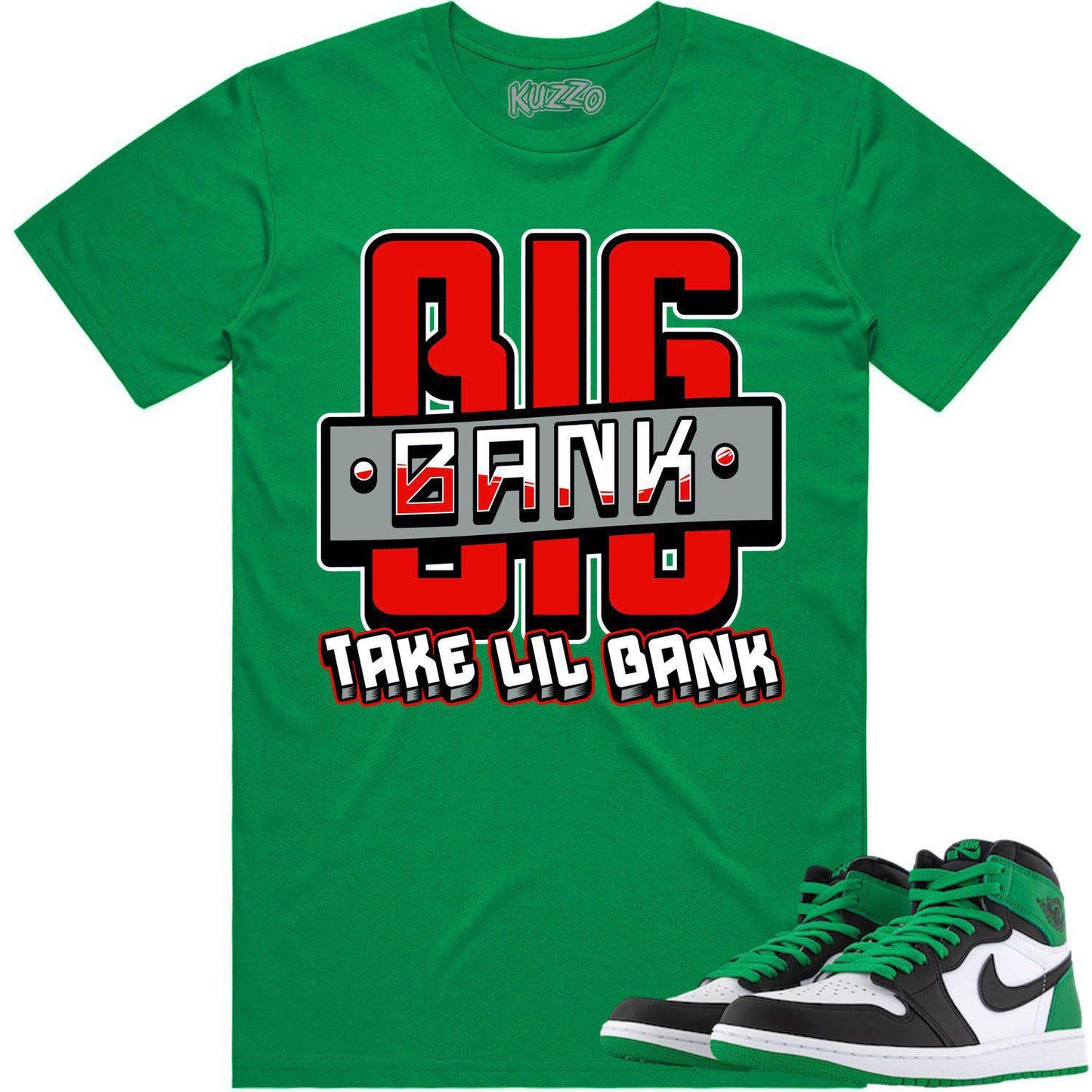 Lucky Green 1s Shirt - Jordan Retro 1 Lucky Green Shirt - Red Big Bank