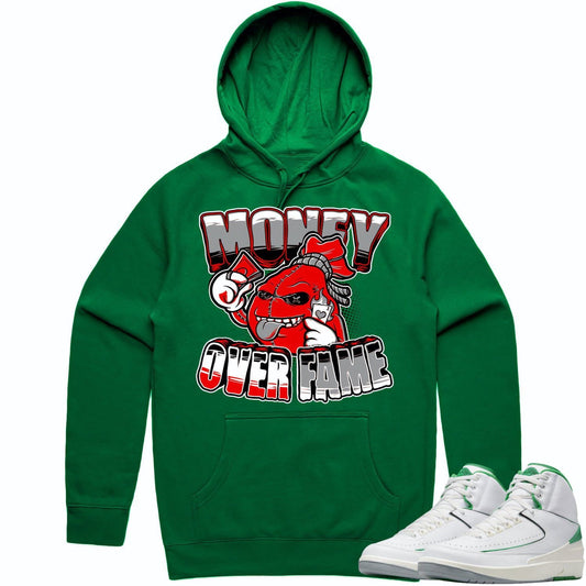 Lucky Green 2s Hoodie - Jordan 2 Lucky Green Hoodie - Money over Fame