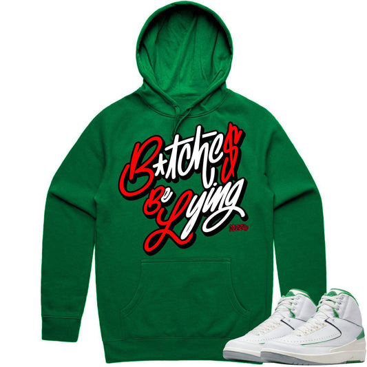 Lucky Green 2s Hoodie - Jordan 2 Lucky Green Hoodie - Red BBL