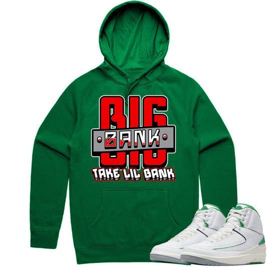 Lucky Green 2s Hoodie - Jordan 2 Lucky Green Hoodie - Red Big Bank