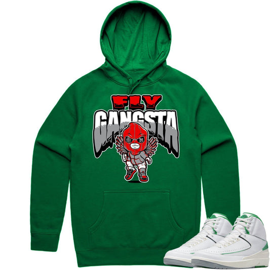 Lucky Green 2s Hoodie - Jordan 2 Lucky Green Hoodie - Red Fly Gangsta