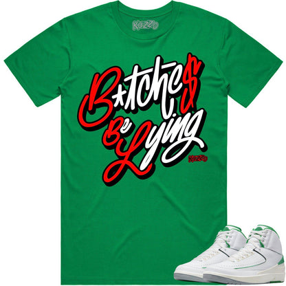 Lucky Green 2s Shirt - Jordan Retro 2 Lucky Green Shirt - Red BBL