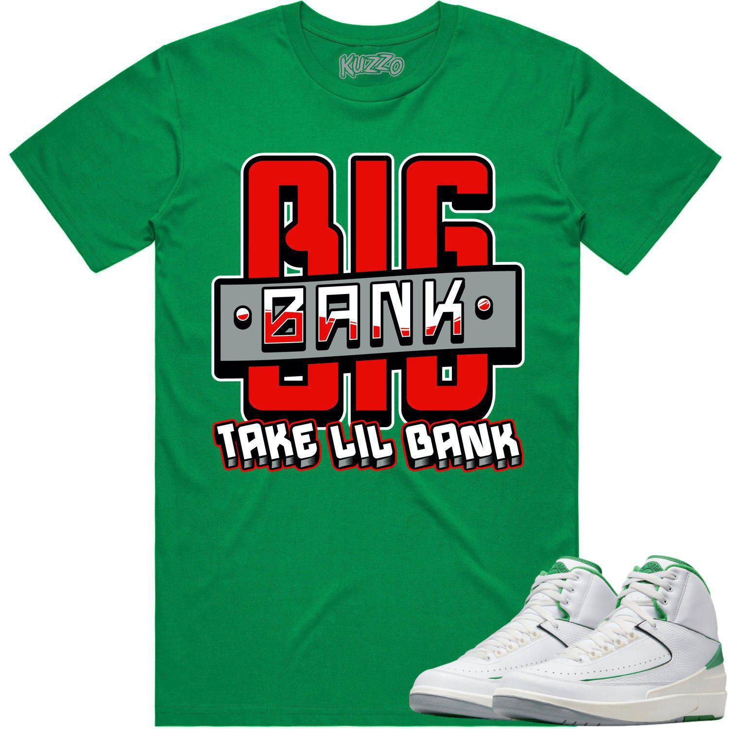 Lucky Green 2s Shirt - Jordan Retro 2 Lucky Green Shirt - Red Big Bank