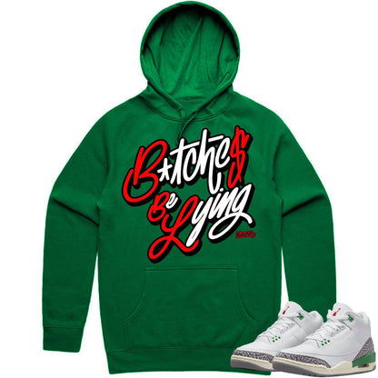 Lucky Green 3s Hoodie - Jordan 3 Lucky Green Hoodie - Red BBL