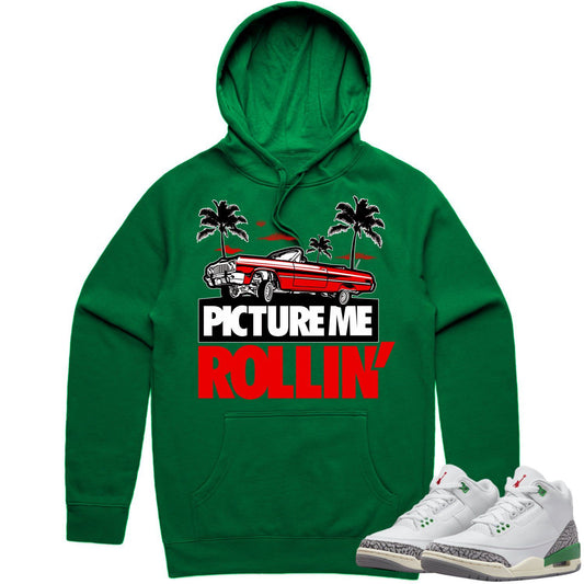 Lucky Green 3s Hoodie - Jordan 3 Lucky Green Hoodie - Red Picture
