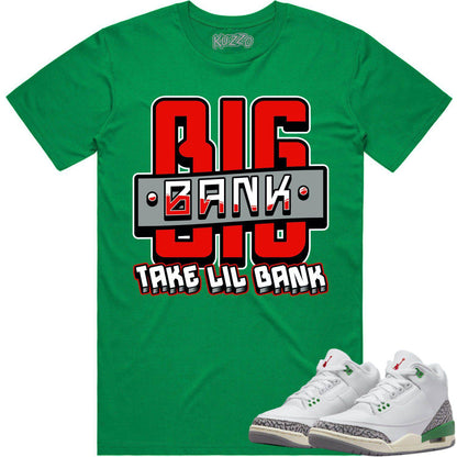 Lucky Green 3s Shirt - Jordan Retro 3 Lucky Green Shirt - Red Big Bank