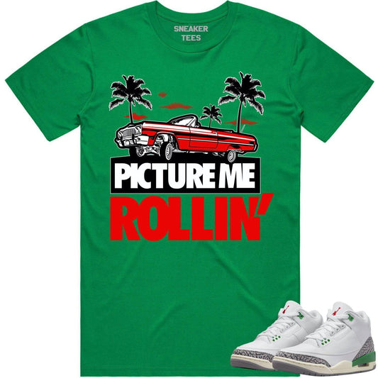 Lucky Green 3s Shirt - Jordan Retro 3 Lucky Green Shirt - Red Picture