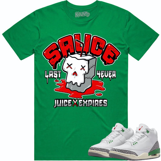 Lucky Green 3s Shirt - Jordan Retro 3 Lucky Green Shirt - Red Sauce