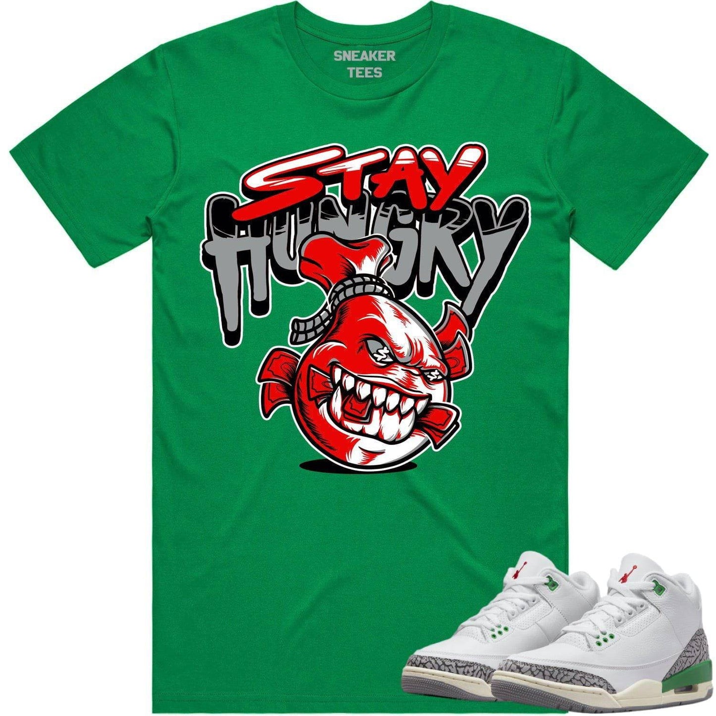 Lucky Green 3s Shirt - Jordan Retro 3 Lucky Green Shirt - Stay Hungry