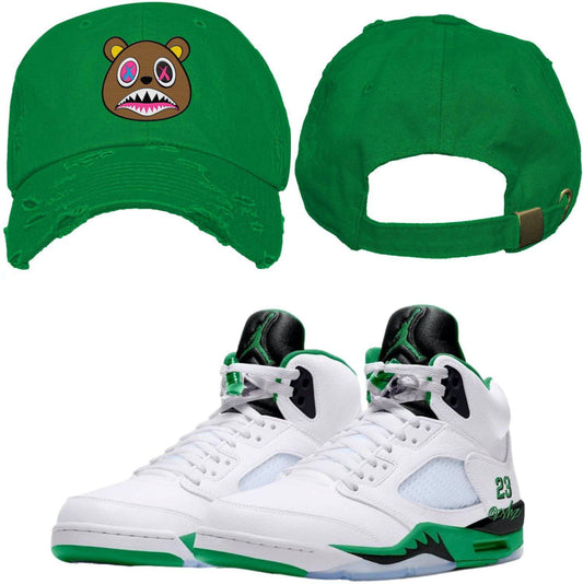 Lucky Green 5s Dad Hat - Jordan 5 Lucky Green 5s Hats - Crazy Baws