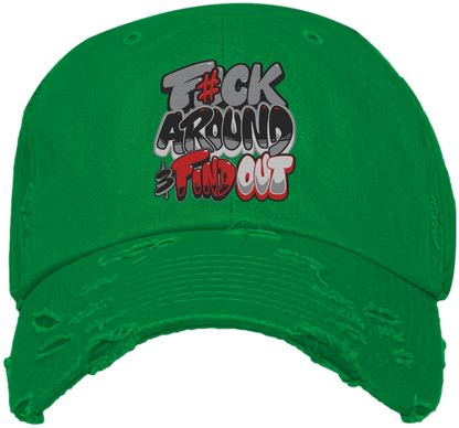 Lucky Green 5s Dad Hat - Jordan 5 Lucky Green 5s Hats - Red F#ck