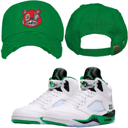 Lucky Green 5s Dad Hat - Jordan 5 Lucky Green Hats - Red Money Talks