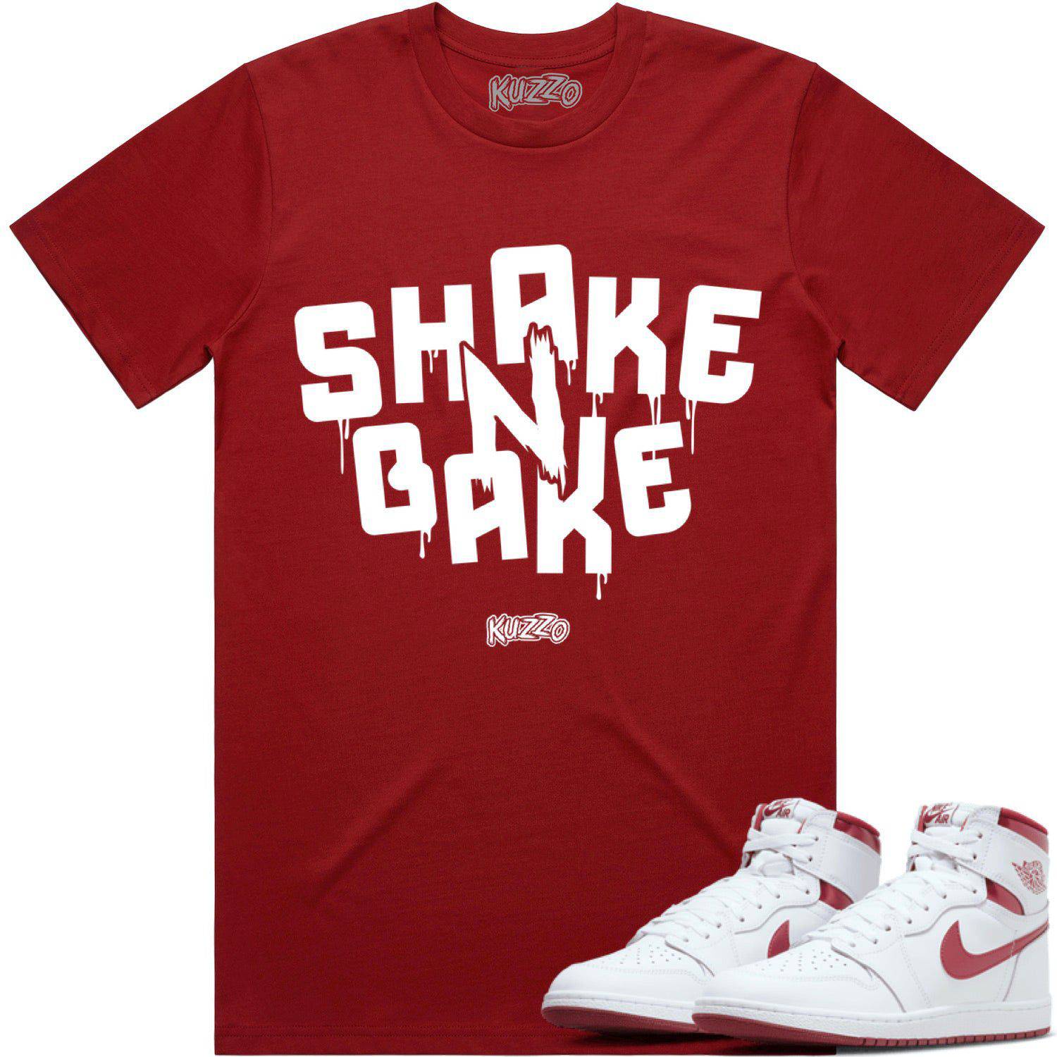 Metallic Burgundy 1s Shirts - Jordan 1 Metallic Burgundy - Shake Bake