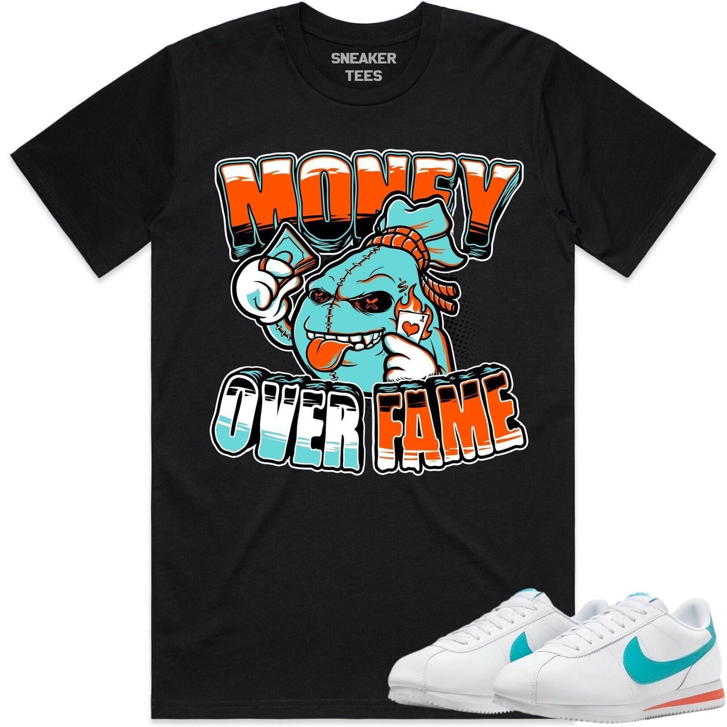 Miami Cortez Dolphins Shirt - Cortez Sneaker Tees - Money Over Fame