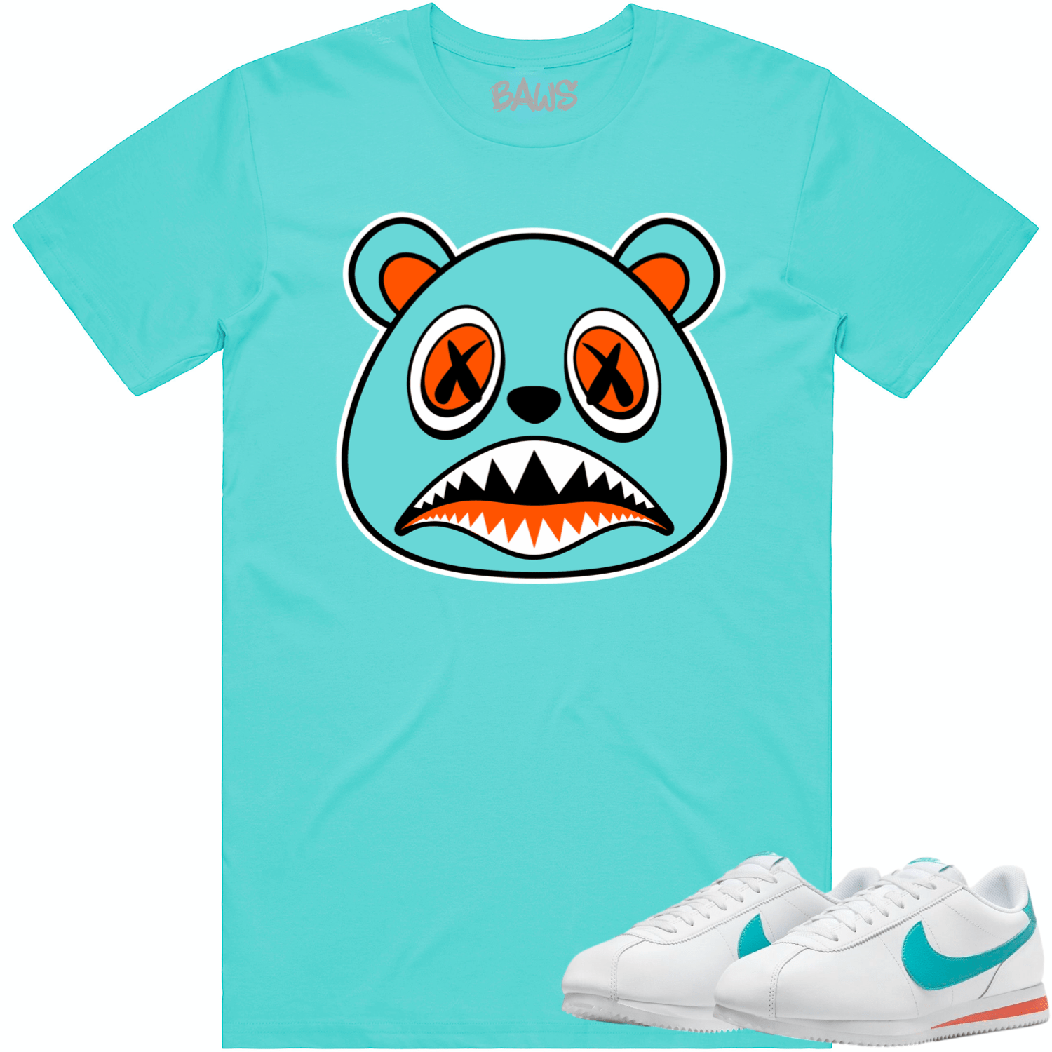 Miami Cortez Dolphins Shirt - Dolphins Sneaker Tees - Baws Bear