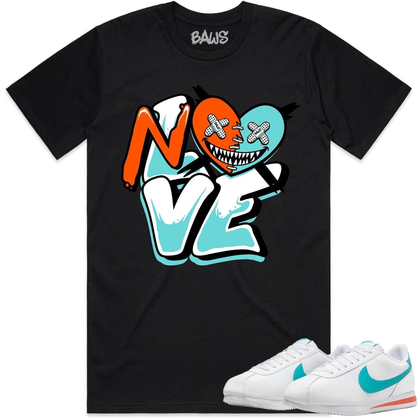 Miami Dolphin Cortez Shirt - Cortez Sneaker Tees - No Love Baws